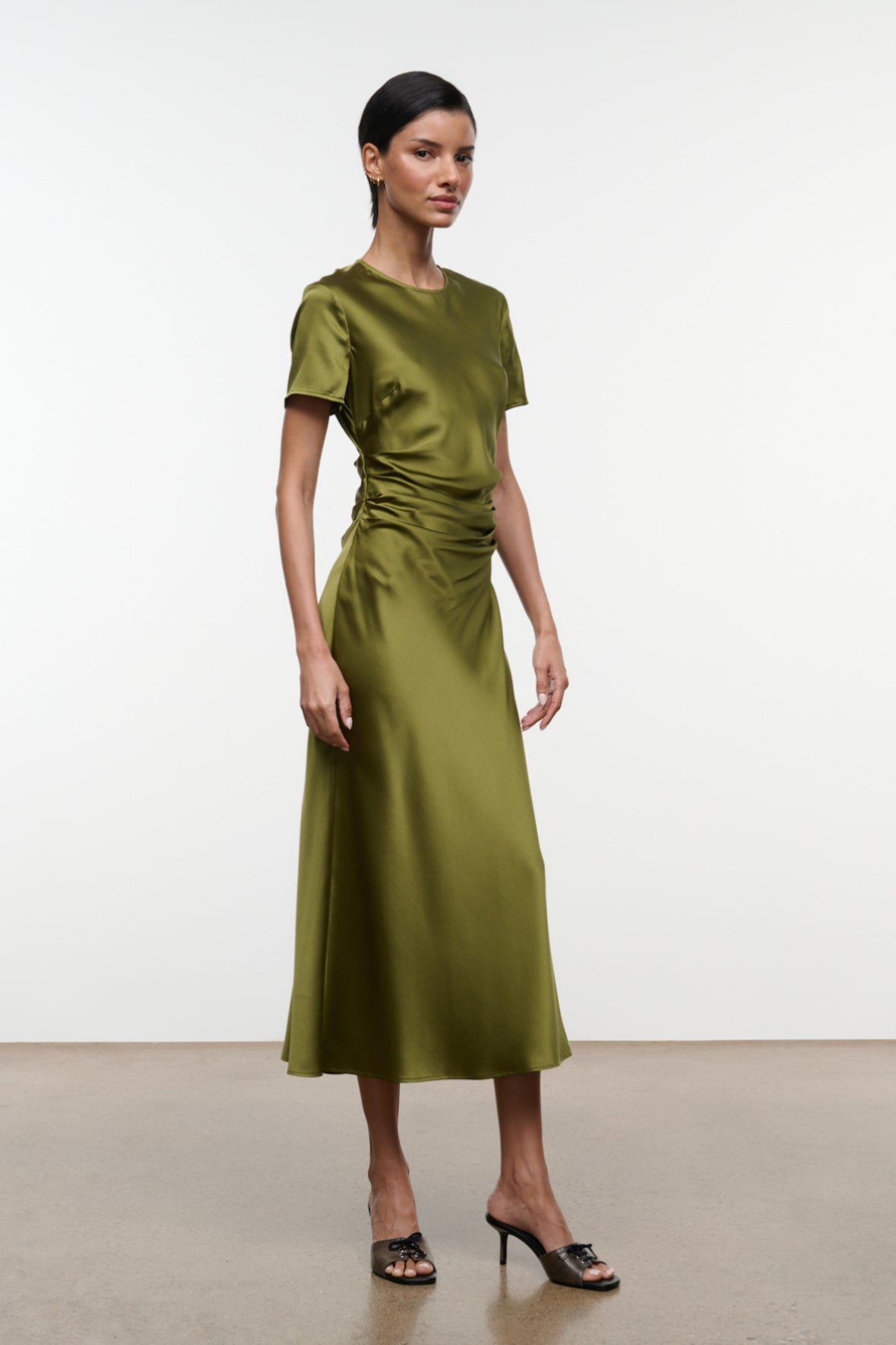 Staud Marcel Silk Dress - Pear