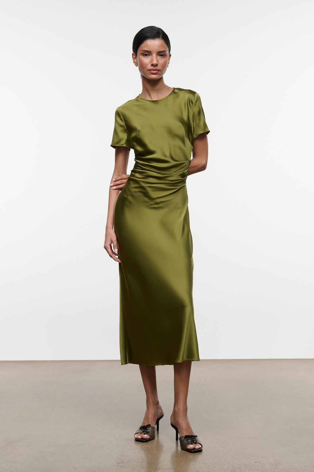 Staud Marcel Silk Dress - Pear