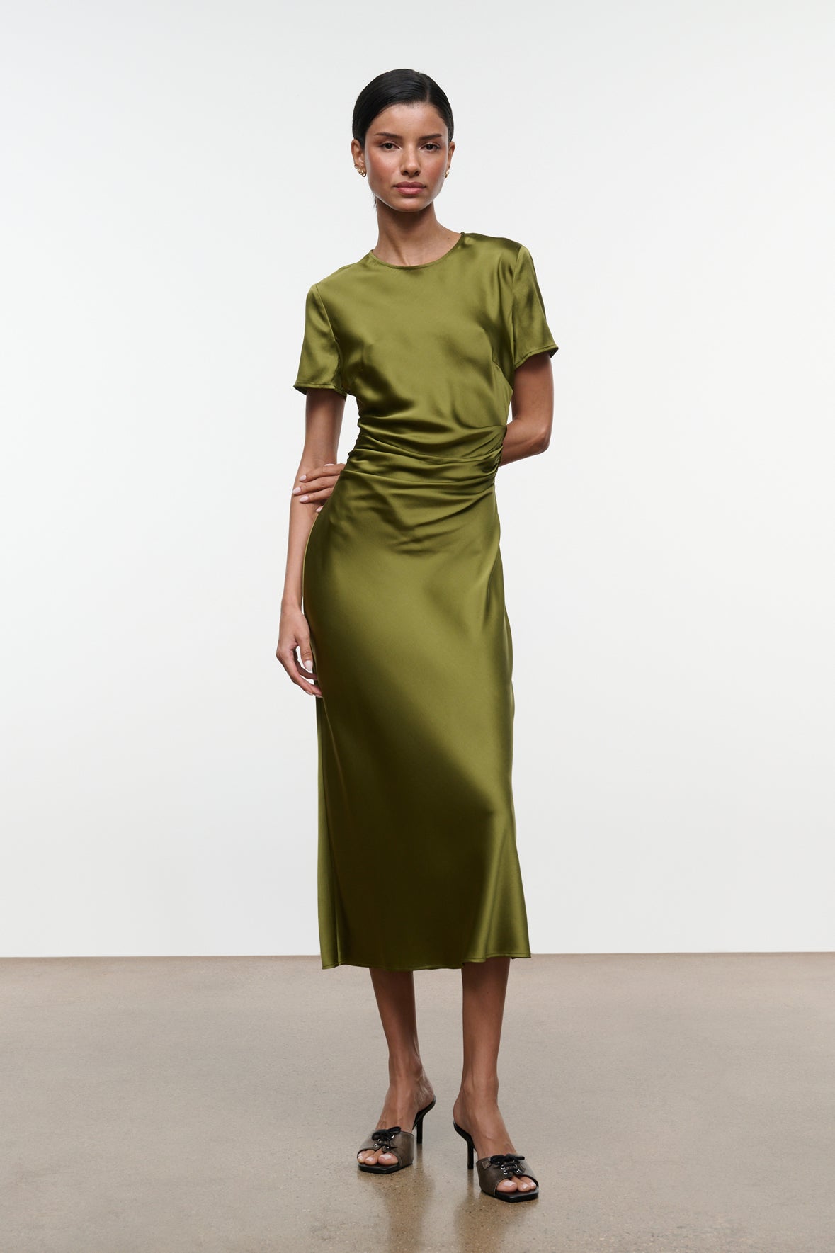 Staud Marcel Silk Dress - Pear