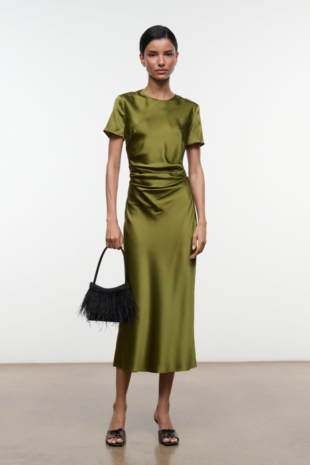 Staud Marcel Silk Dress - Pear