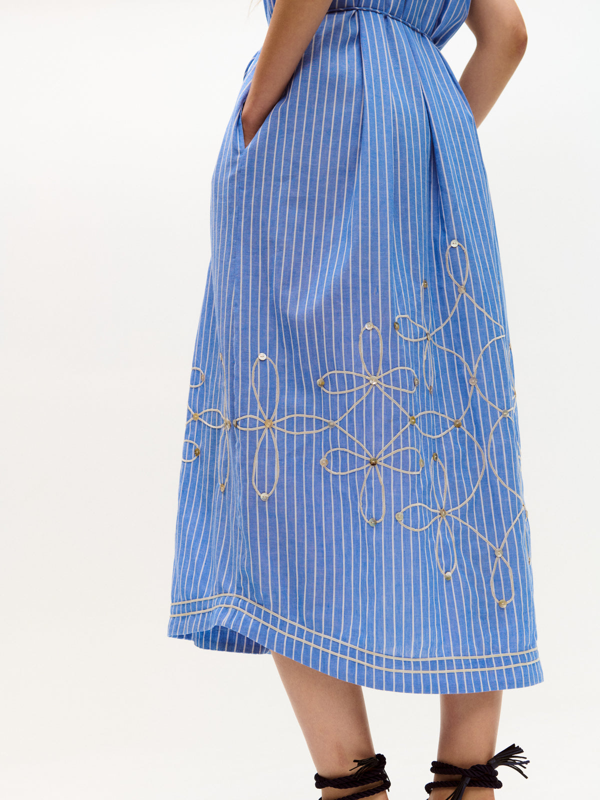 Carolina K Valerie Kaftan - Blue Stripes