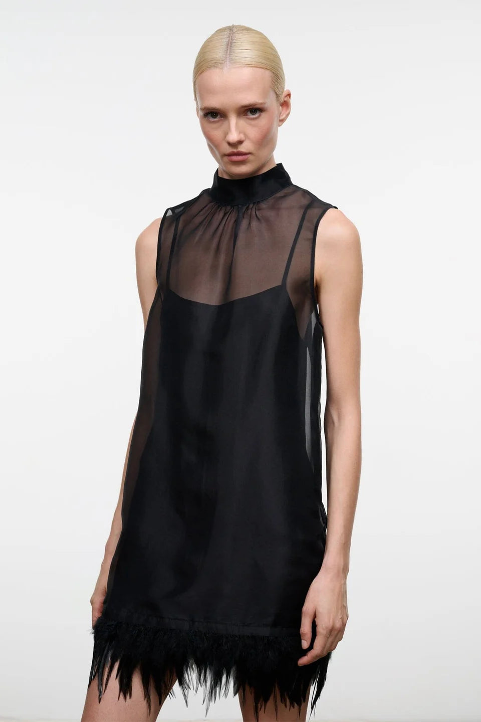 Staud Albee Mini Dress Black