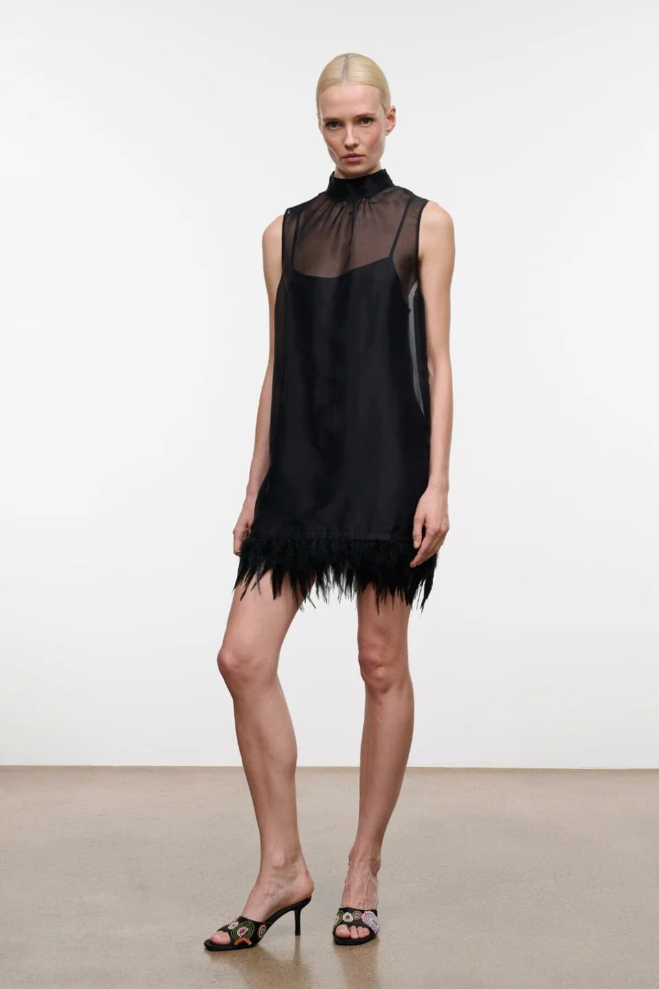 Staud Albee Mini Dress Black