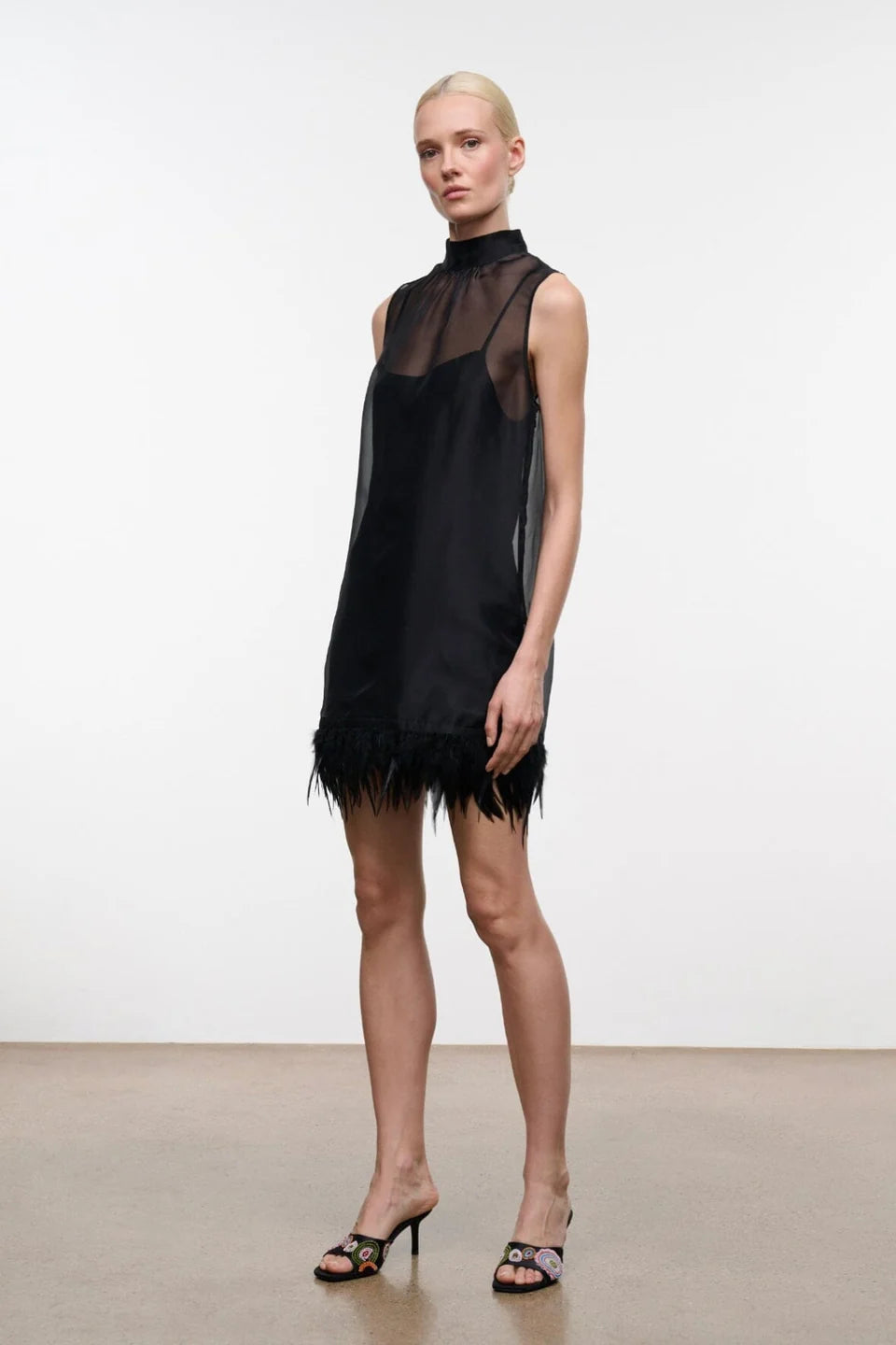 Staud Albee Mini Dress Black