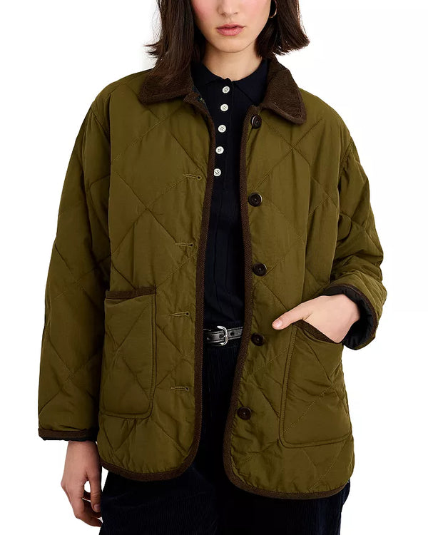 Alex Mill Quinn Quilted Jacket in Nylon - Military Green