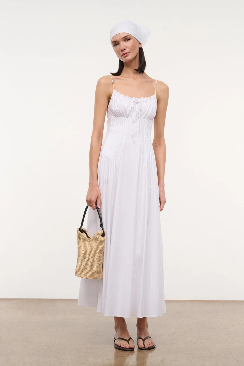 Staud Margi Dress White