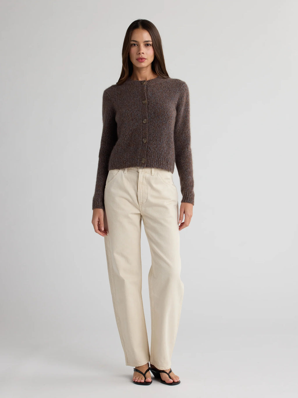 W. Cashmere Phoebe Cardigan - Jay