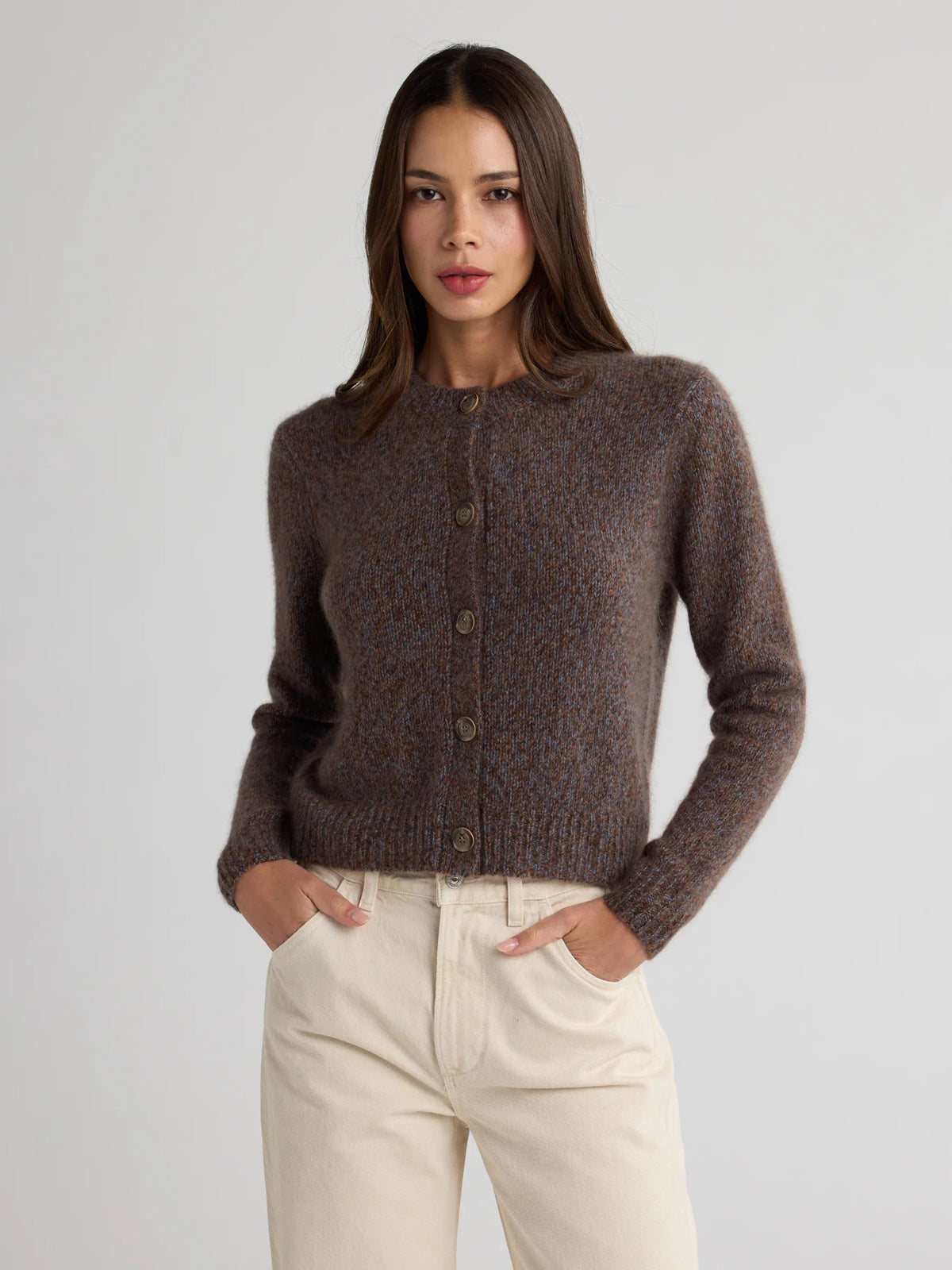 W. Cashmere Phoebe Cardigan - Jay