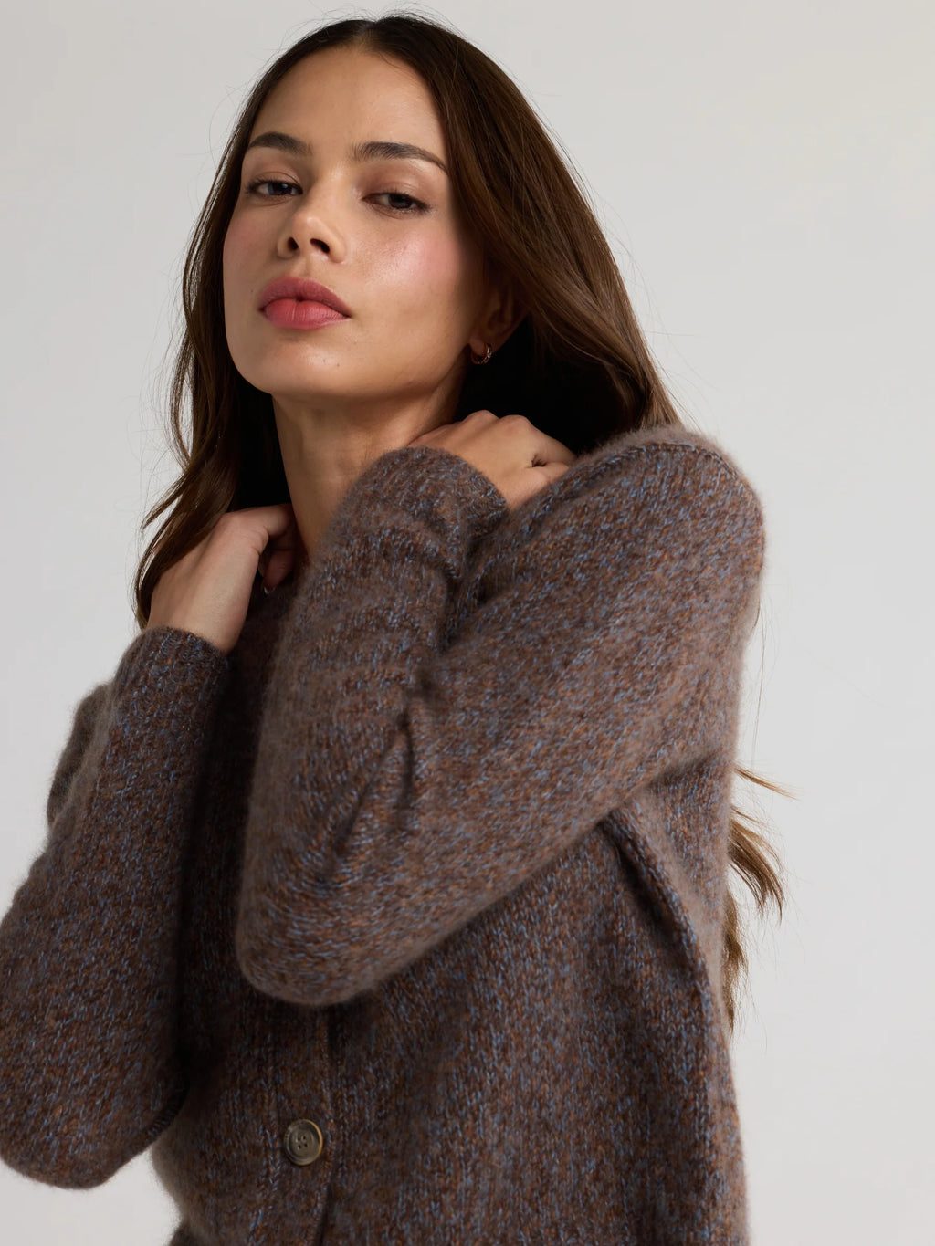 W. Cashmere Phoebe Cardigan - Jay