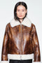 Stand Studio Lorelle Jacket - Brown/Off White