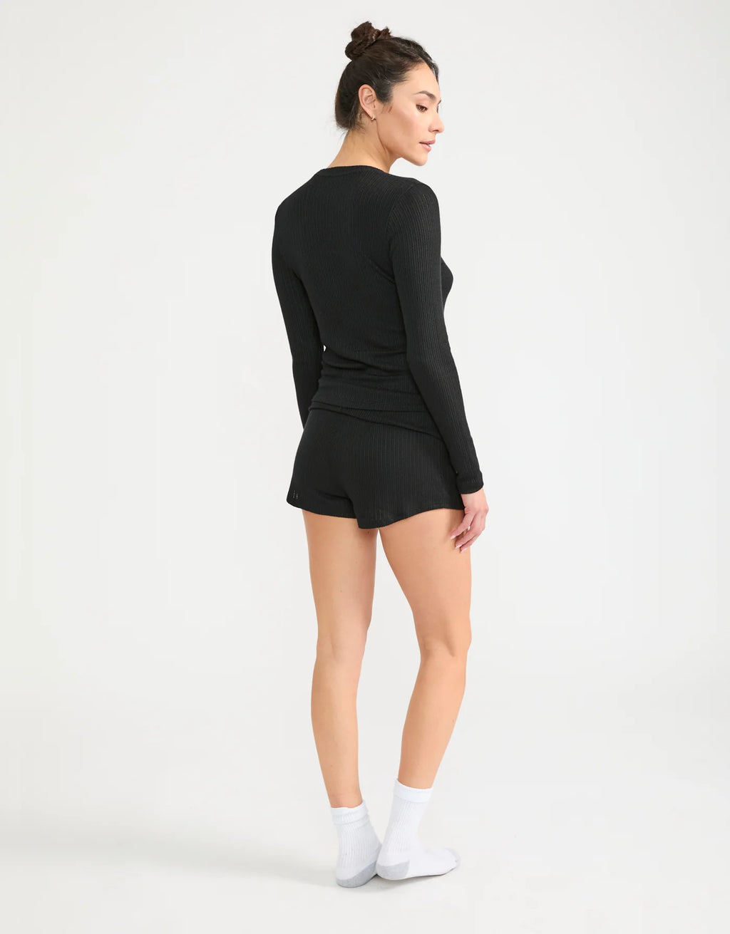 Maison Wheat Ventura Pointelle Short - Black