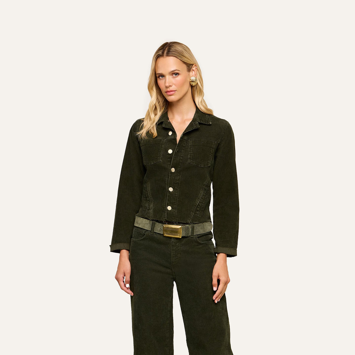 L'Agence Janelle Corduroy Jacket - Army