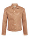 L'agence Janelle Coated Denim Jacket in Cappuccino Coated