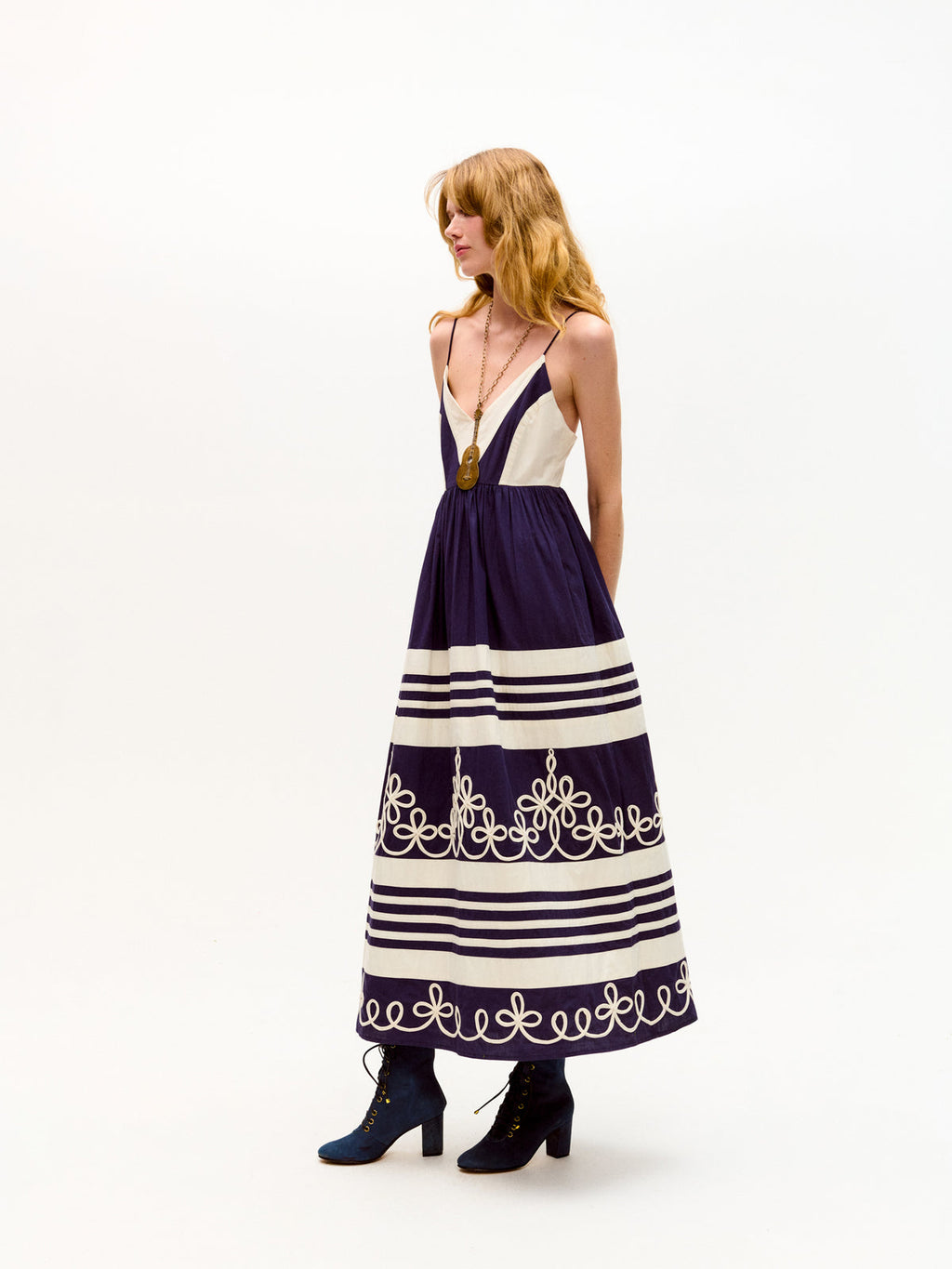 Carolina K Amelia Dress - Navy