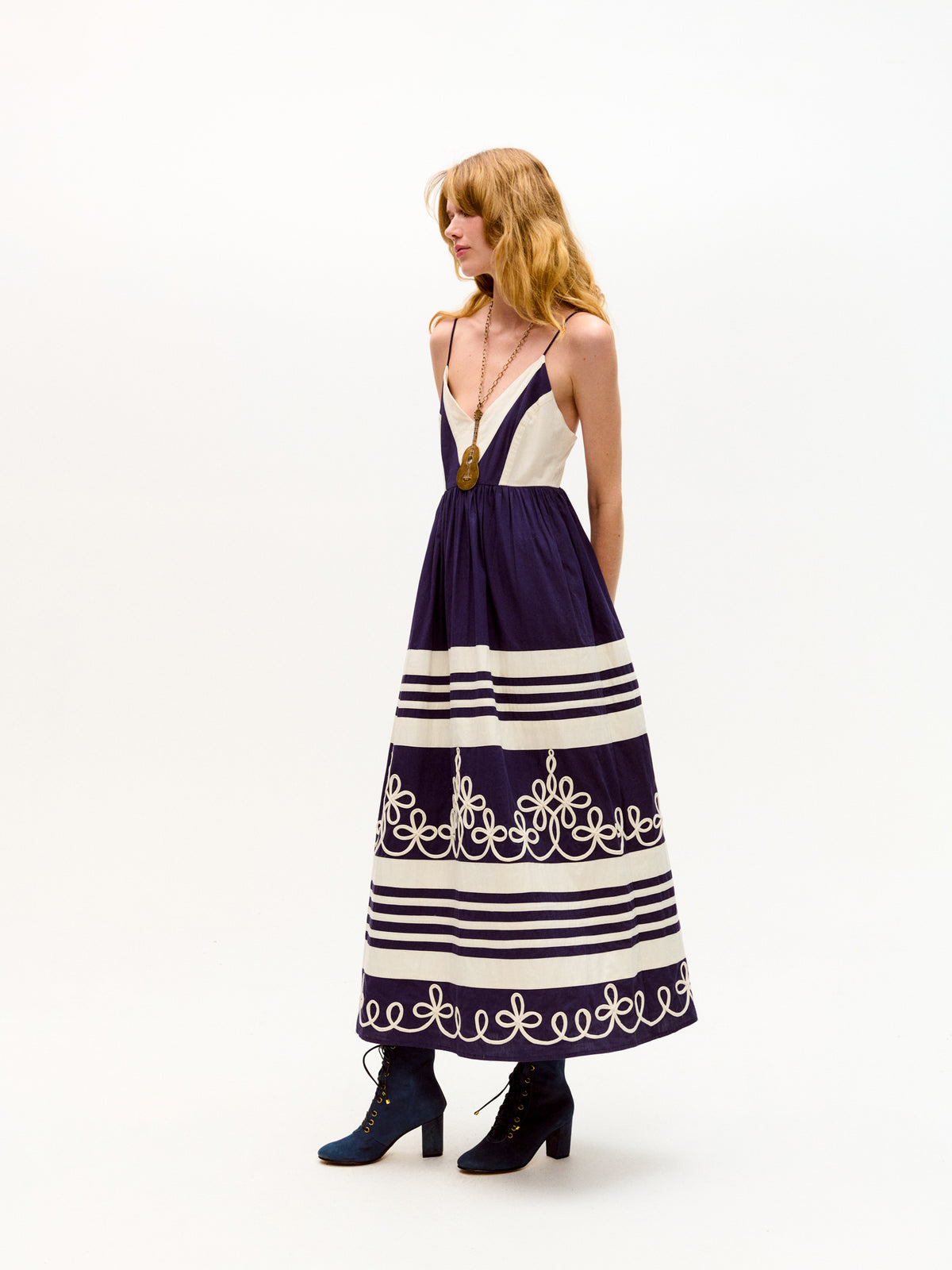 Carolina K Amelia Dress - Navy
