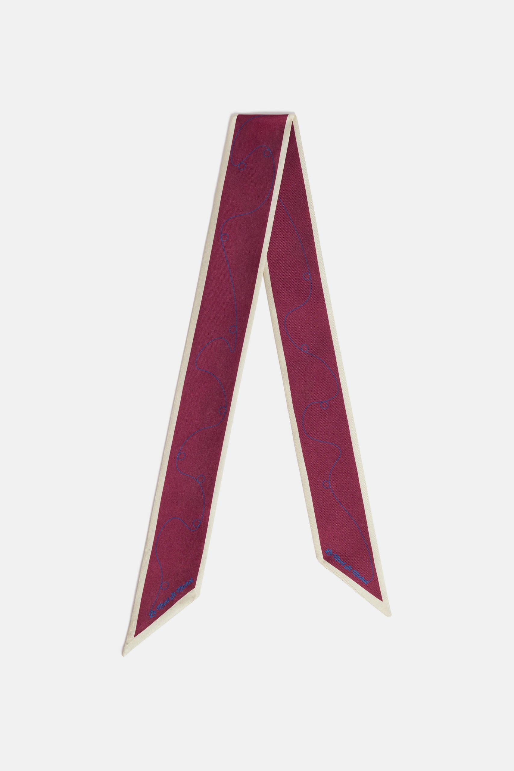 Le Mont St Michel Adelaide – Silk Scarf - Burgundy