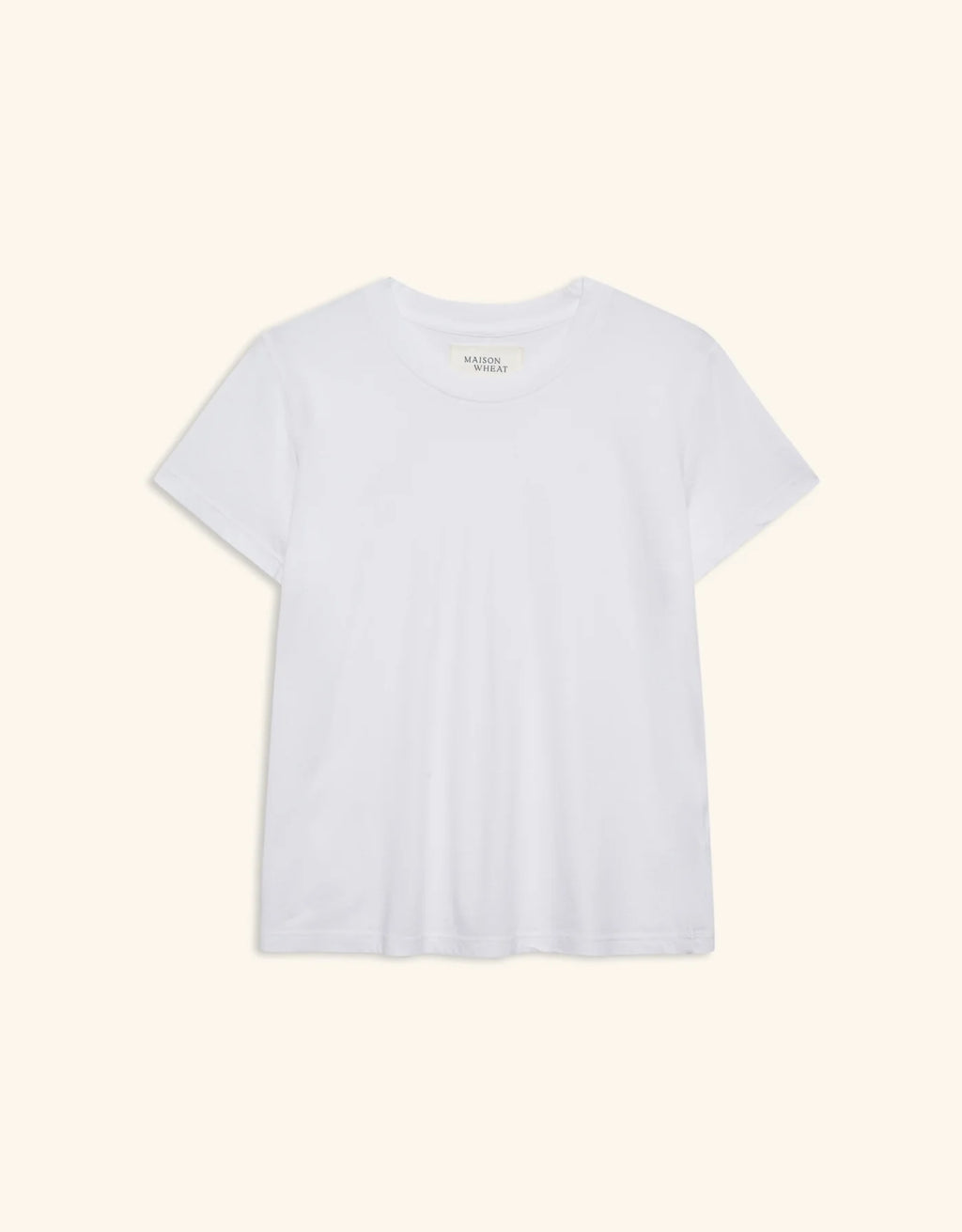 Maison Wheat Charlotte Crew Neck Tee - White