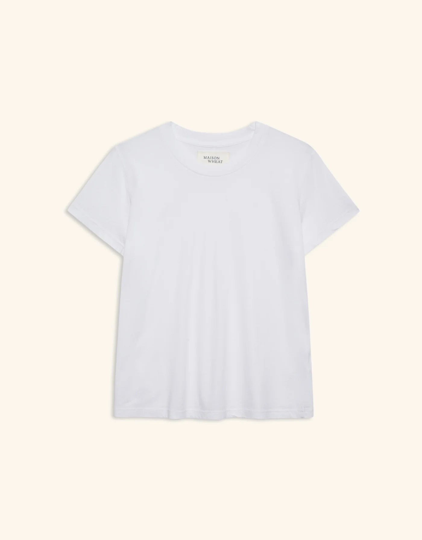 Maison Wheat Charlotte Crew Neck Tee - White
