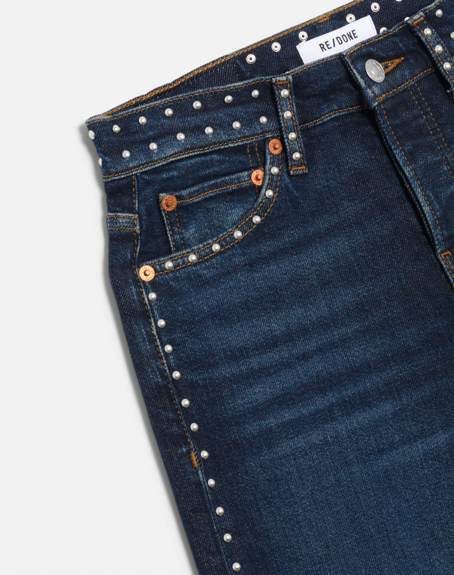 Re/Done Studded Wide Leg Wide Leg