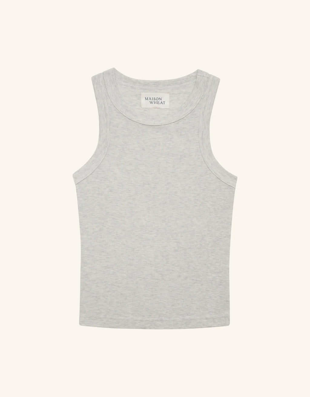 Maison Wheat Knoxville Ribbed Tank - Heather Ash