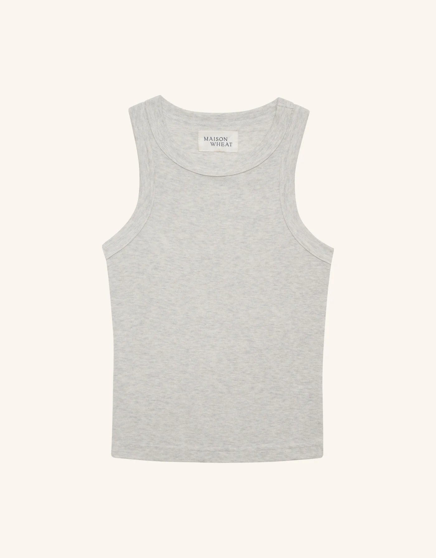 Maison Wheat Knoxville Ribbed Tank - Heather Ash