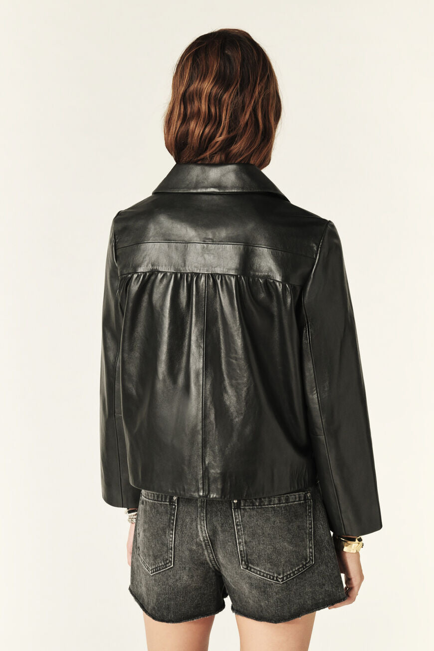 Ba&sh Mylos Leather Jacket - Noir
