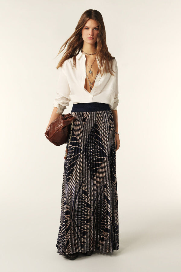 Ba&sh Sow Long Pleated Skirt