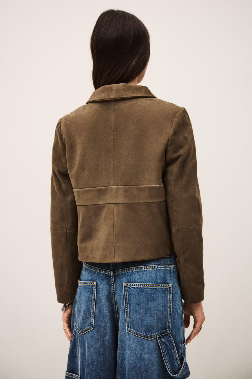 Ba&sh Morfeo Suede Leather Jacket