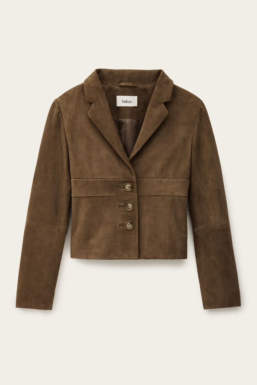 Ba&sh Morfeo Suede Leather Jacket