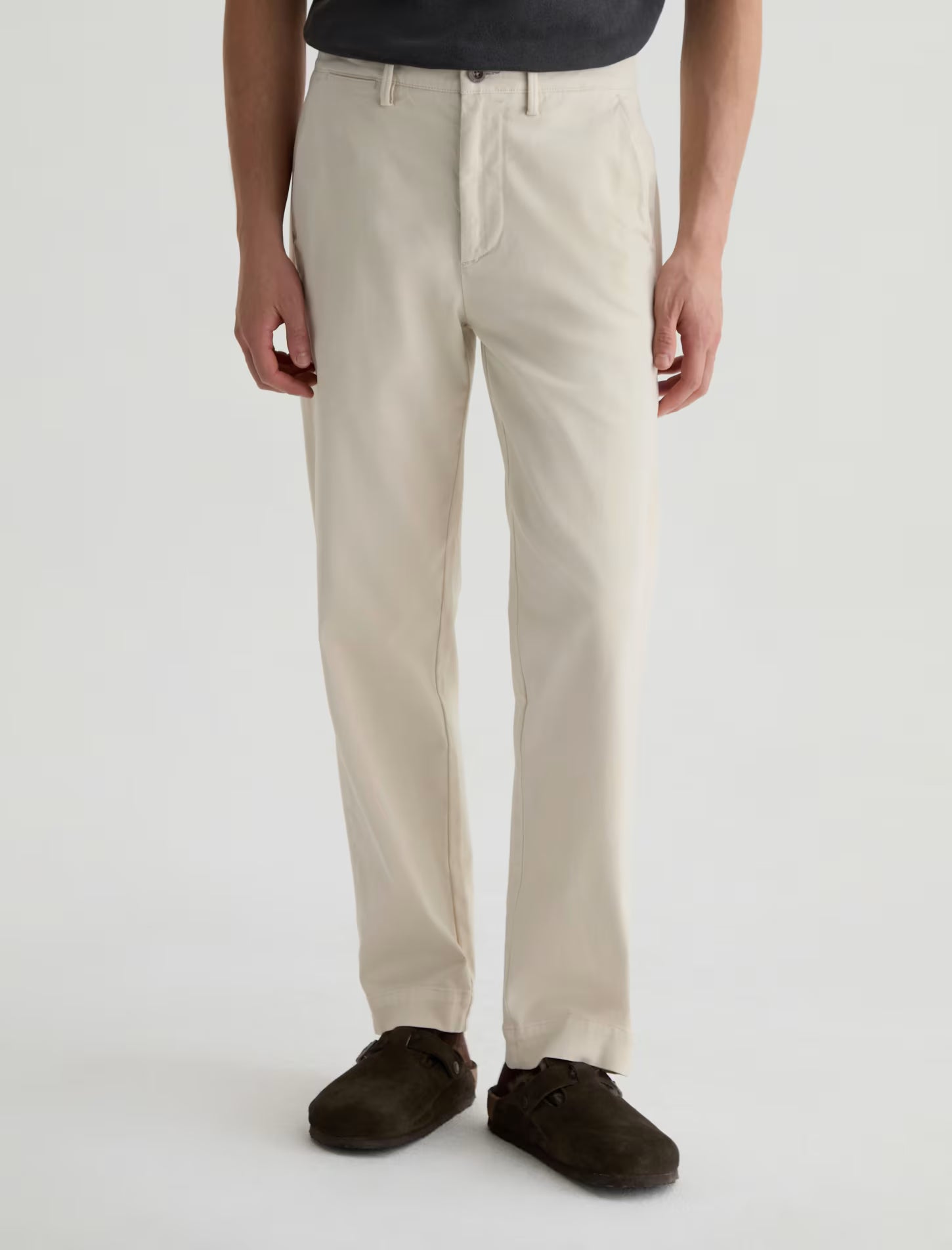 AG Archie SUD Trouser Sueded Sateen Straight Trouser - Pumice