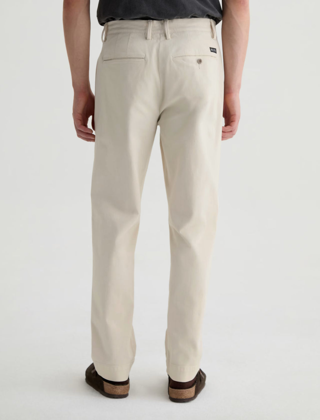 AG Archie SUD Trouser Sueded Sateen Straight Trouser - Pumice
