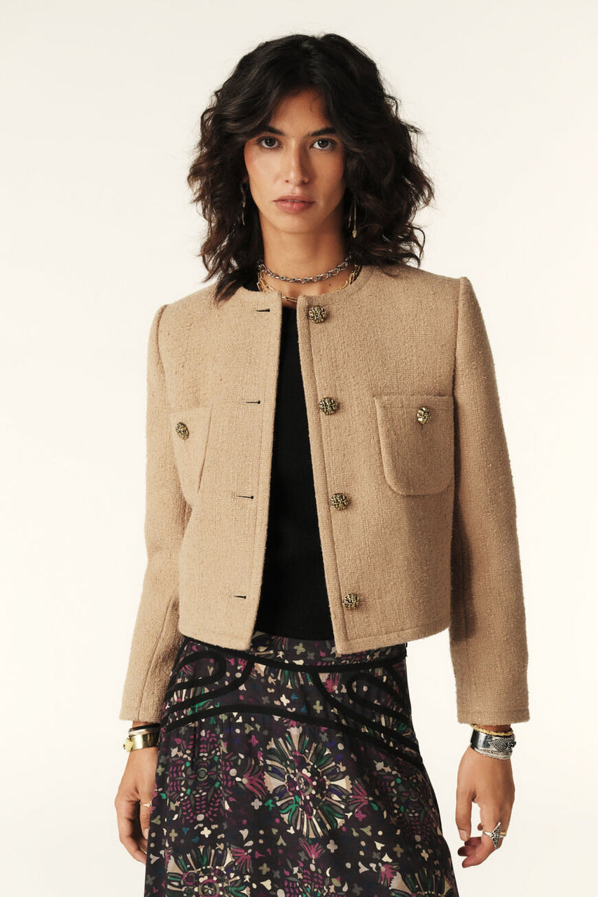 Ba&sh Meredith Structured Jacket - Camel