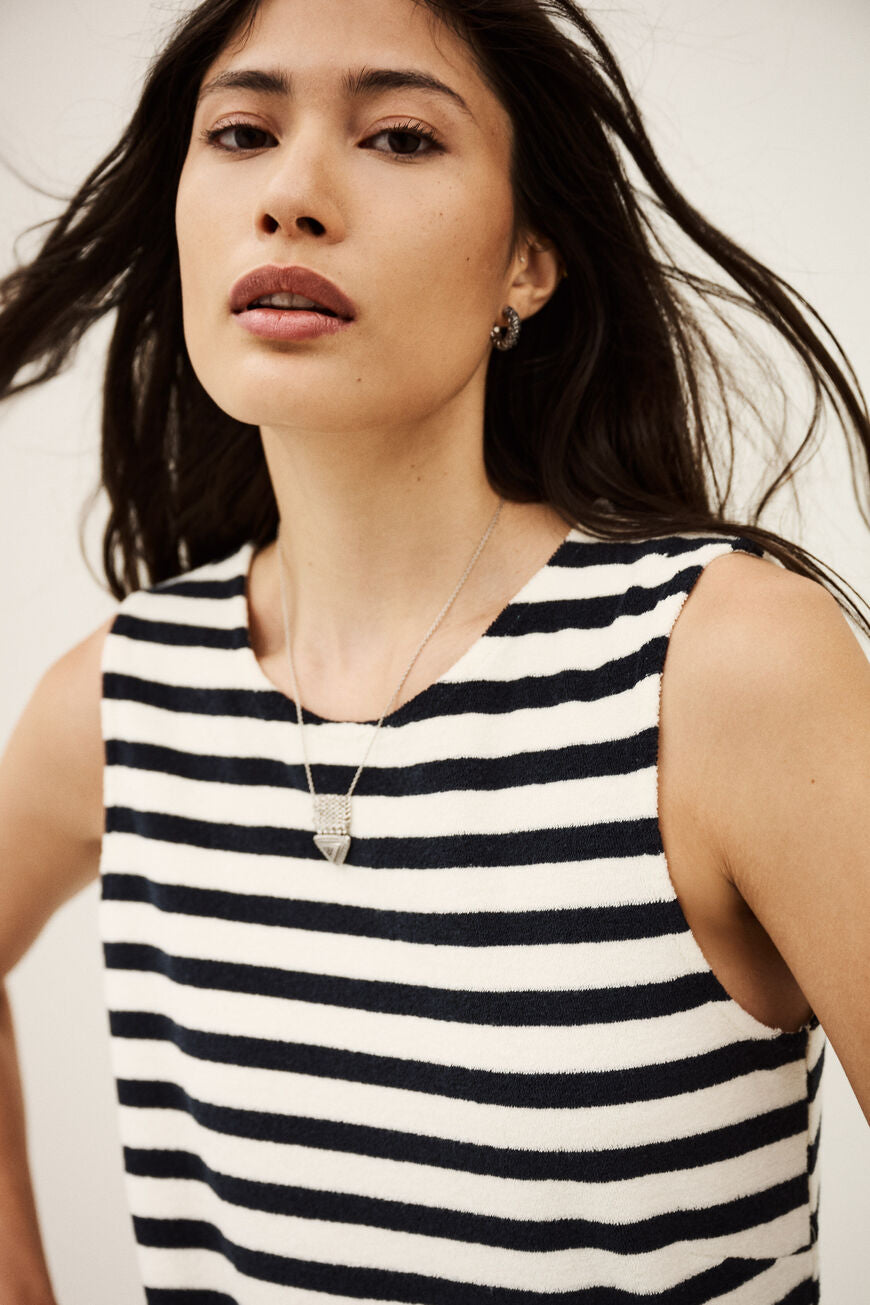 Ba&sh Fawn Dress - Navy Stripe