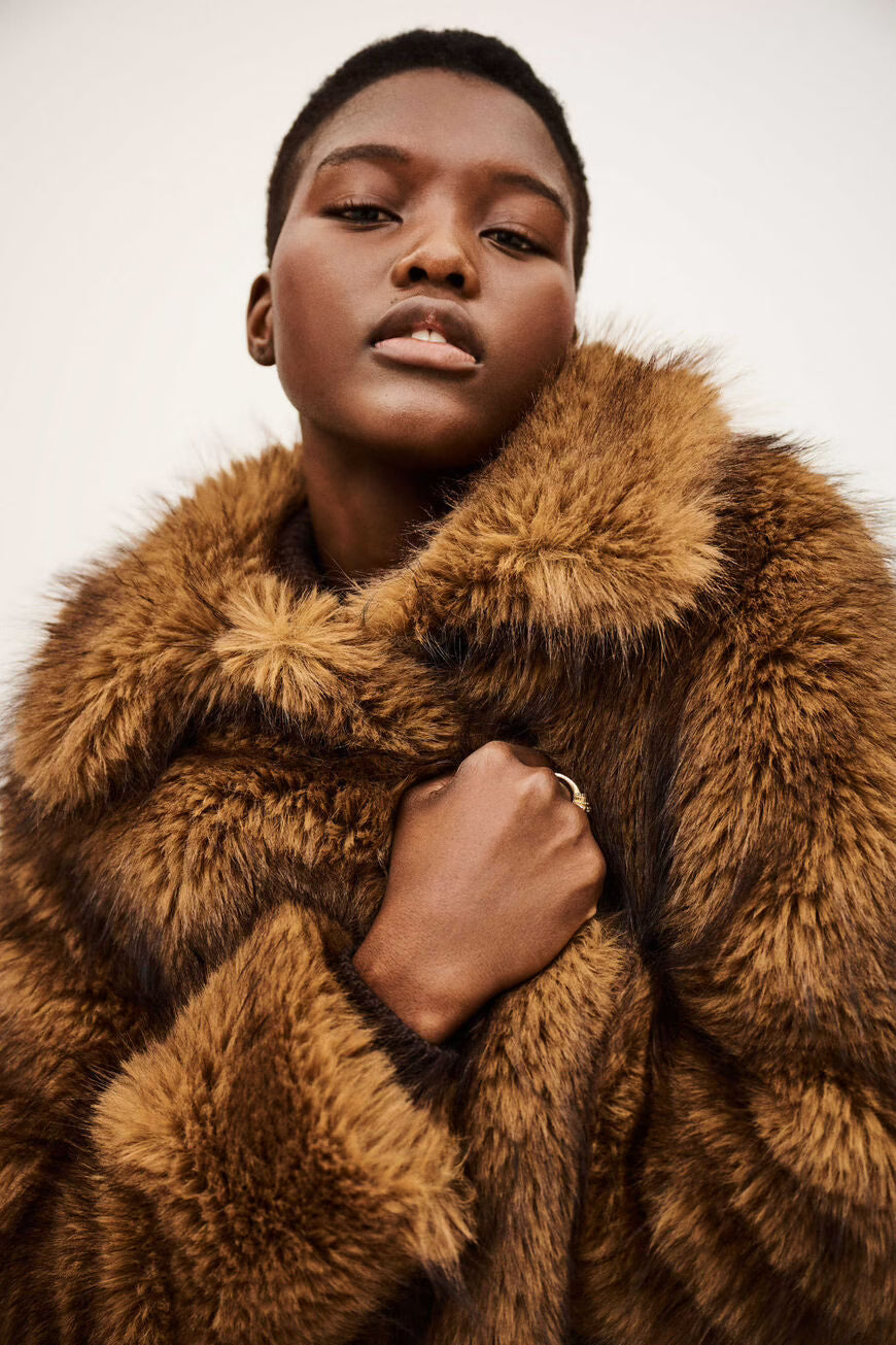 Ba&sh Lestor Faux Fur Coat - Beige