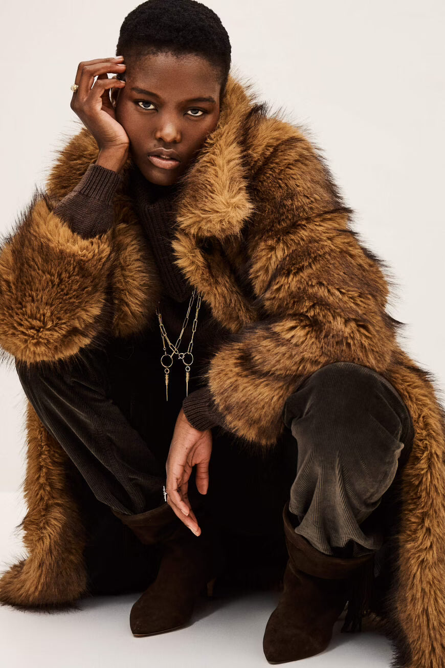 Ba&sh Lestor Faux Fur Coat - Beige