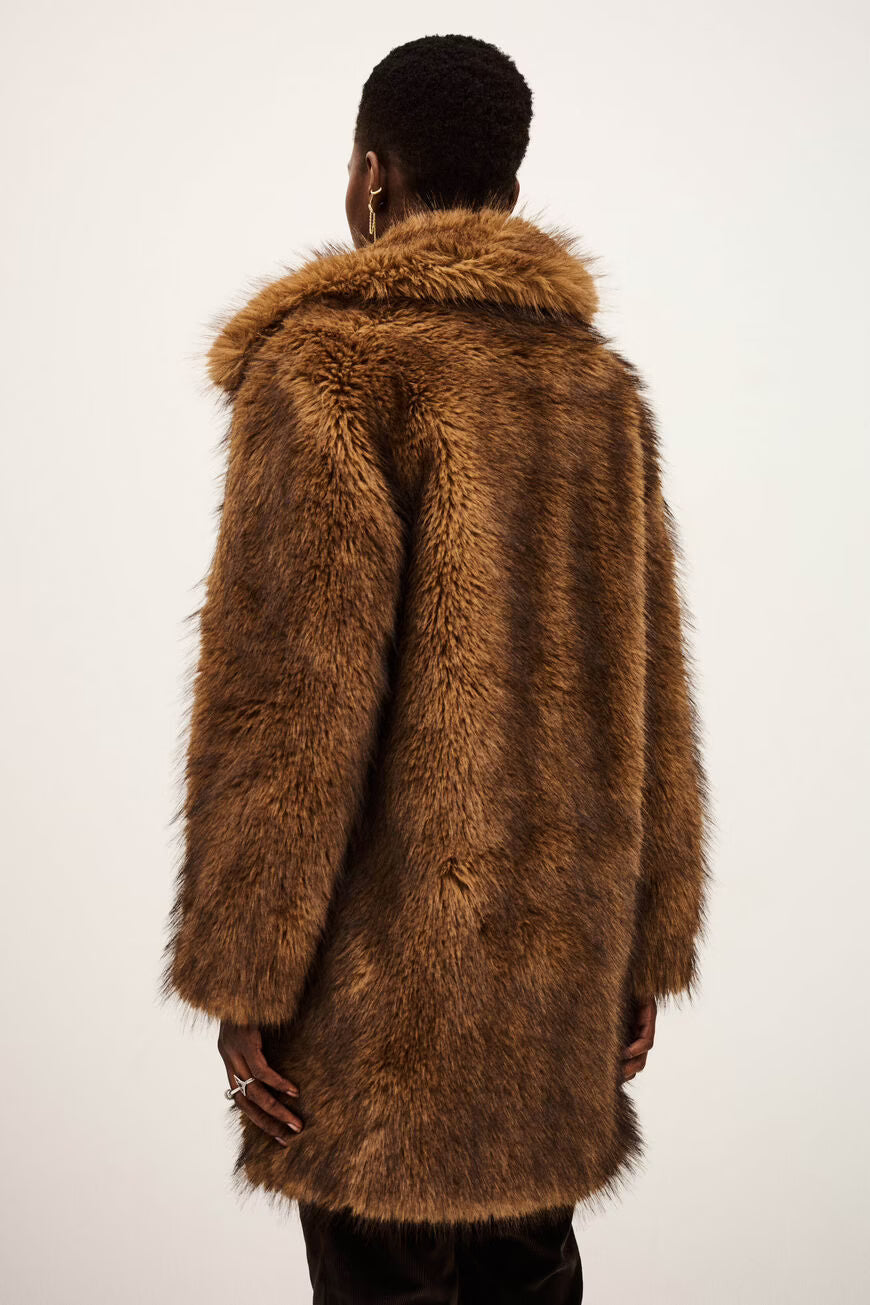 Ba&sh Lestor Faux Fur Coat - Beige