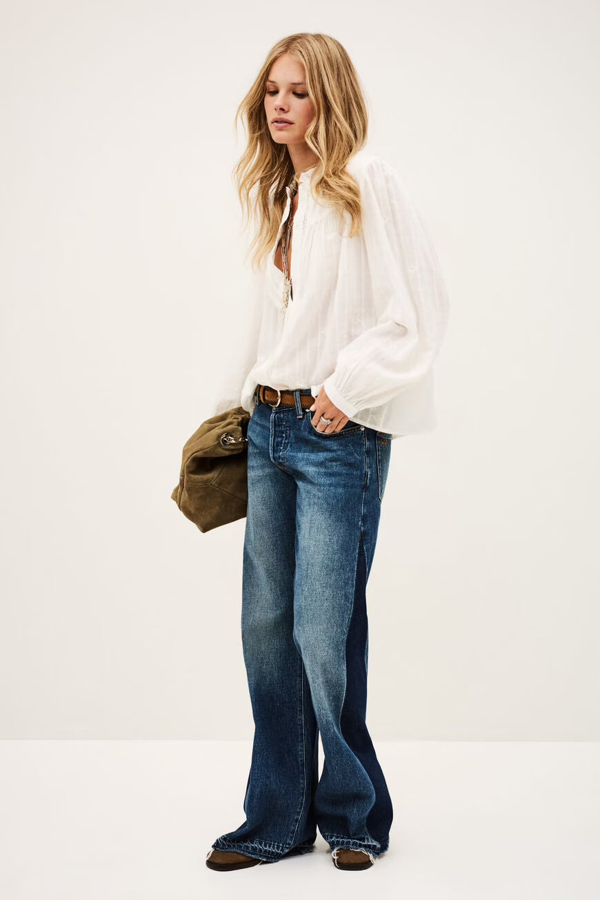Ba&sh Melody Embroidered Blouse - Off-White