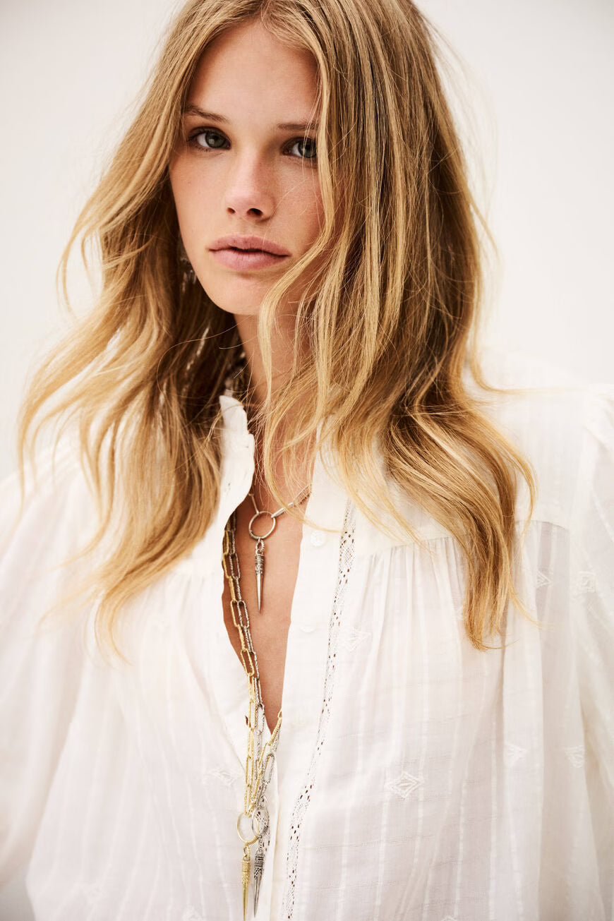Ba&sh Melody Embroidered Blouse - Off-White