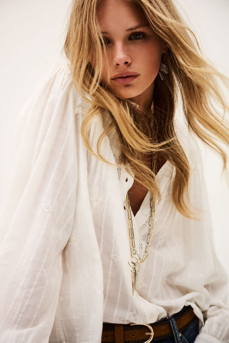 Ba&sh Melody Embroidered Blouse - Off-White