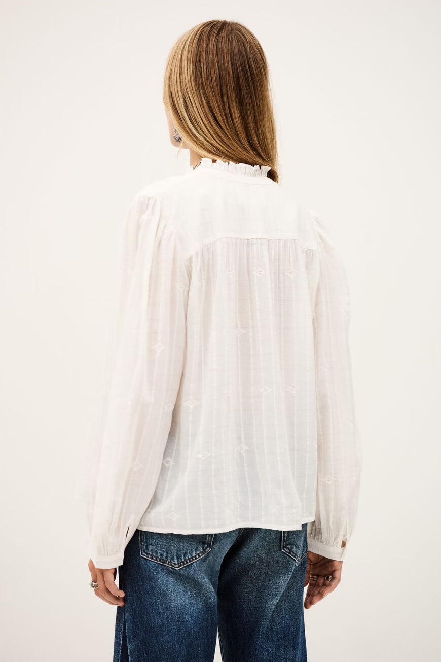 Ba&sh Melody Embroidered Blouse - Off-White