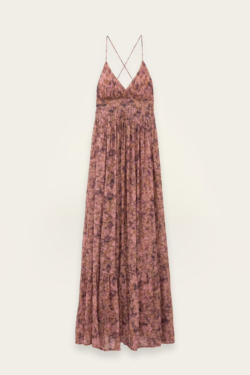 Ba&sh Agnes Robe Maxi Dress - Rose