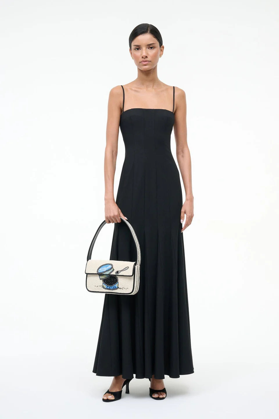 STAUD, Tommy Beaded Bag in Caviar Dreams STAUD, Tommy Beaded Bag in Caviar Dreams