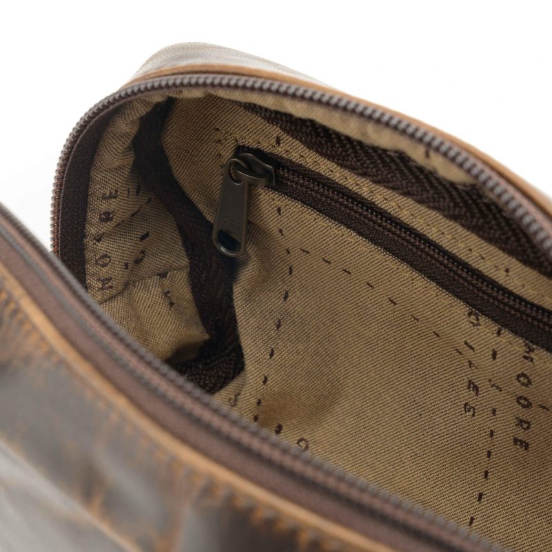 Moore and Giles George Mini Wash Kit - Brompton Brown
