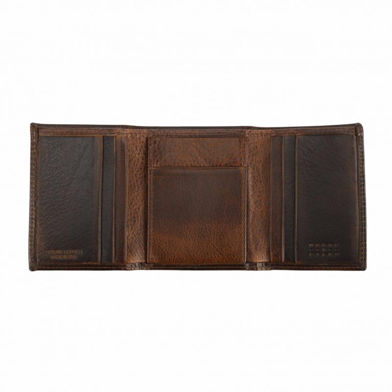 Moore and Giles Tri-Fold Wallet - Brompton Brown