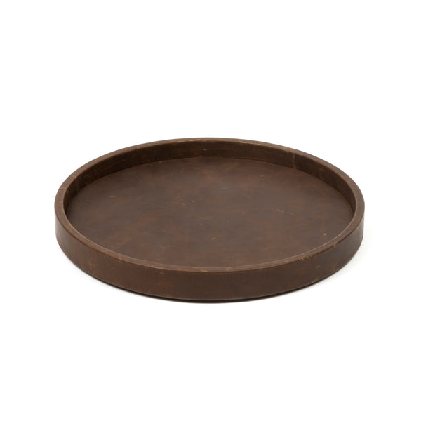 Moore and Giles Round Leather Tray - Small
