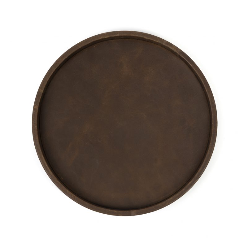 Moore and Giles Round Leather Tray - Small
