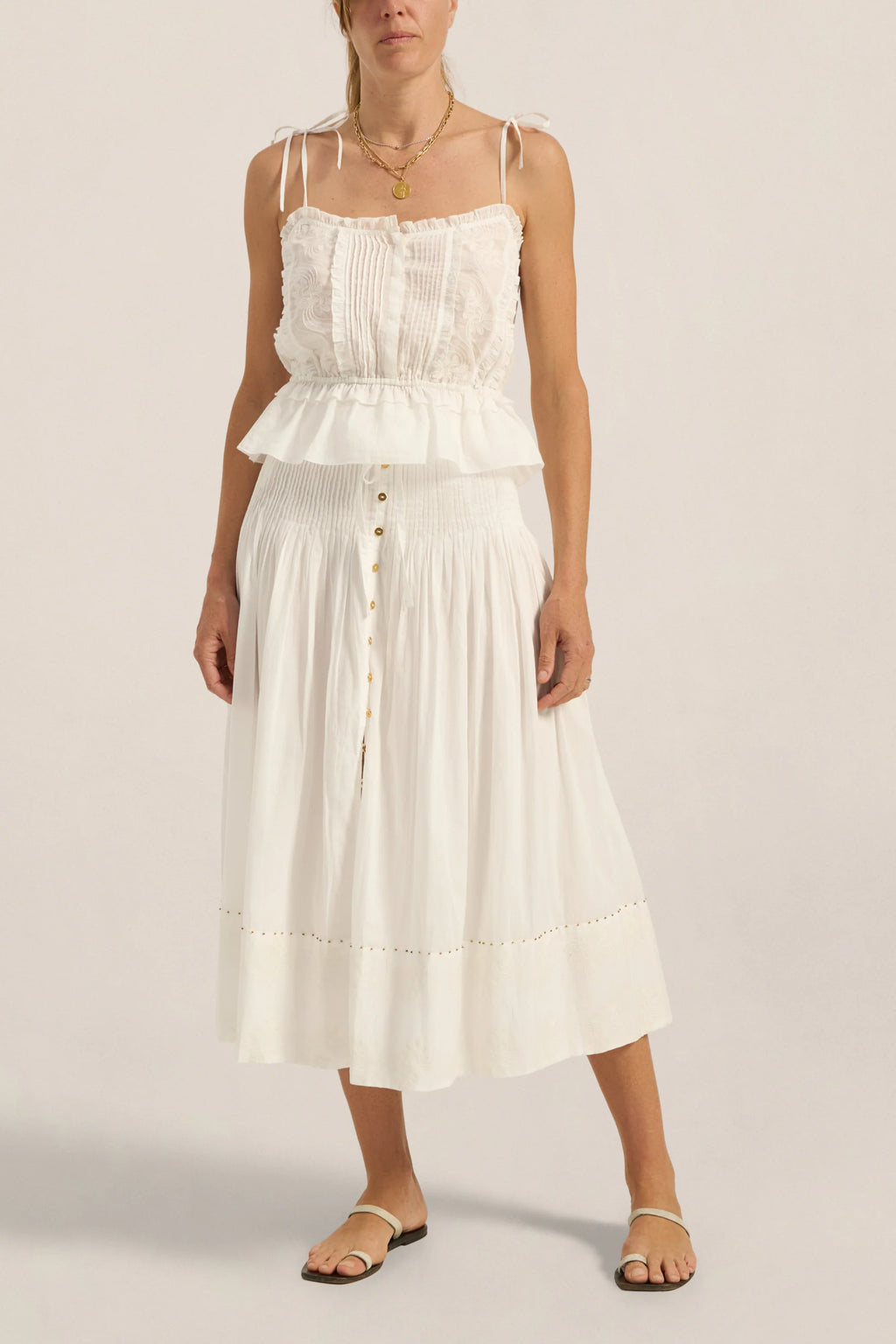 Ilio Nema Diana White Voile Skirt