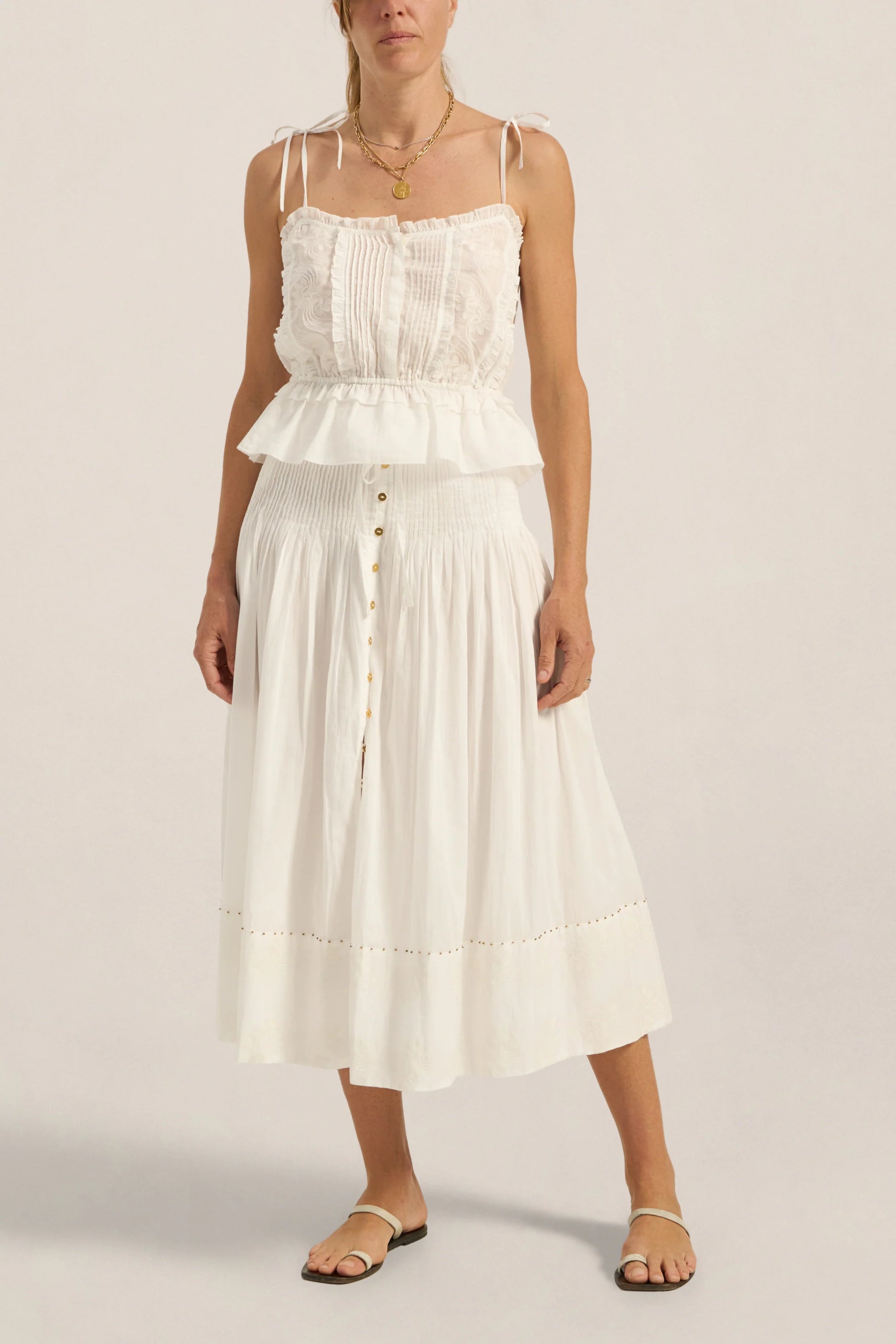 Ilio Nema Diana White Voile Skirt