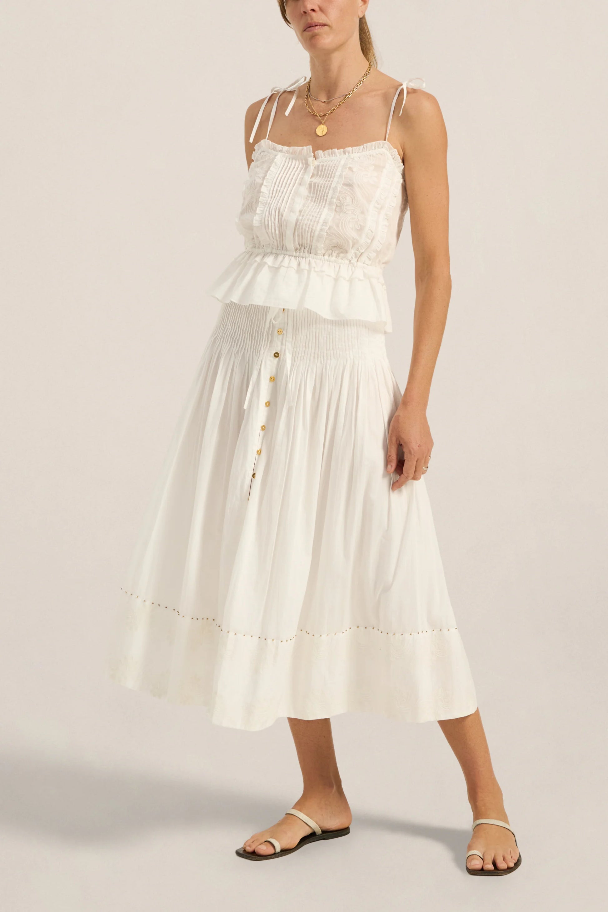 Ilio Nema Diana White Voile Skirt