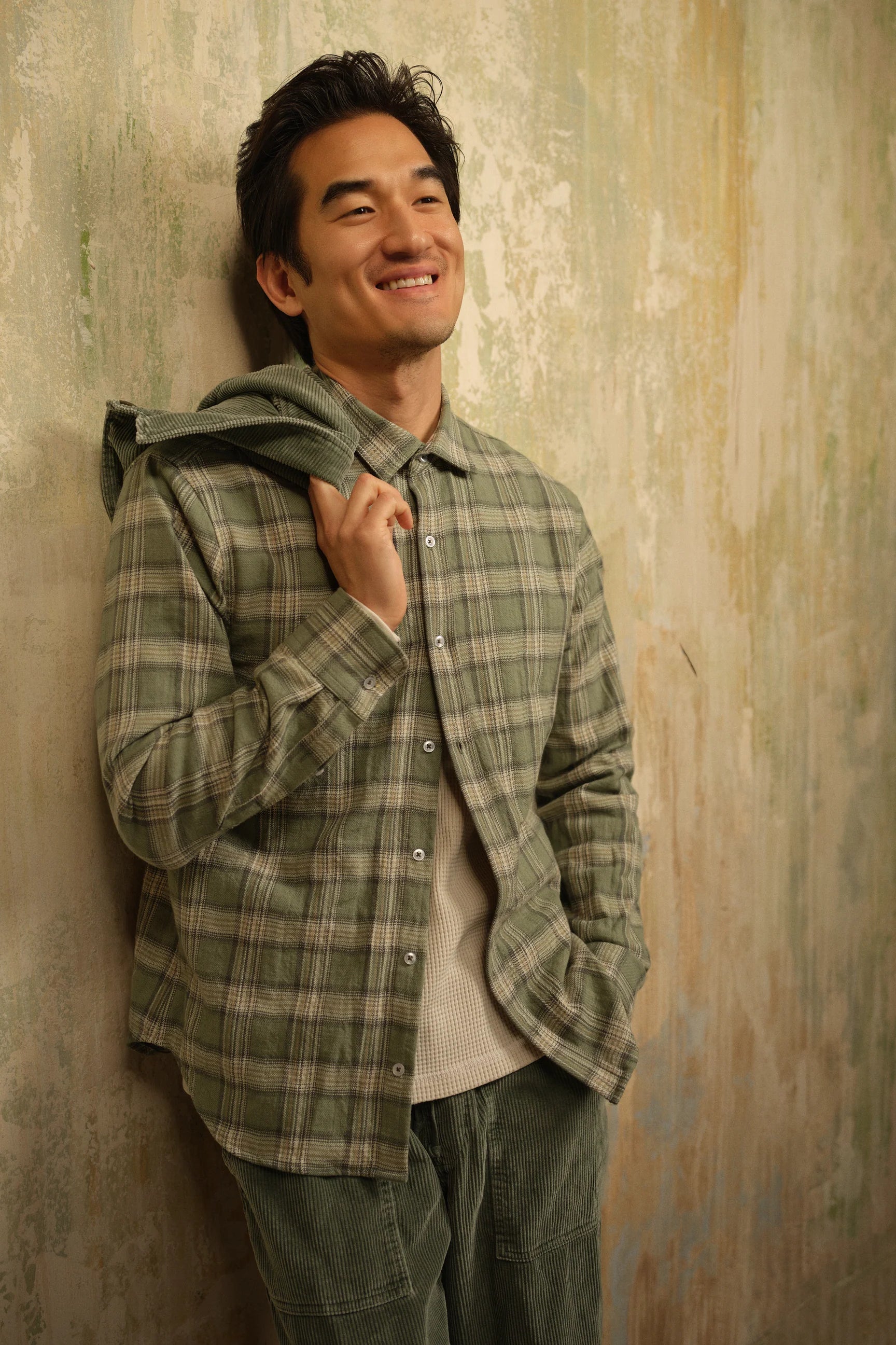 Save Khaki United Vintage Flannel Slub Shirt - Light Green
